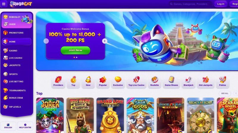 Boho Casino screenshot showing game lobby