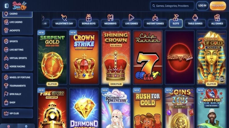 Dudespin Casino NZD deposit interface